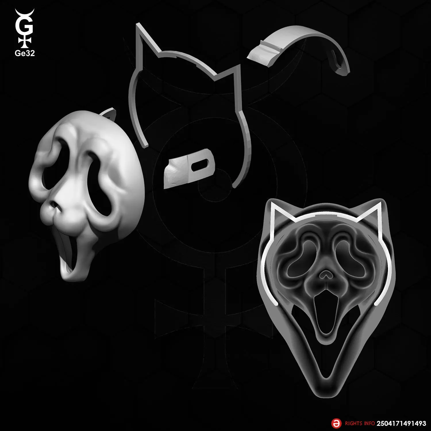 GHOSTFACE CAT - Mask 3D print model_6