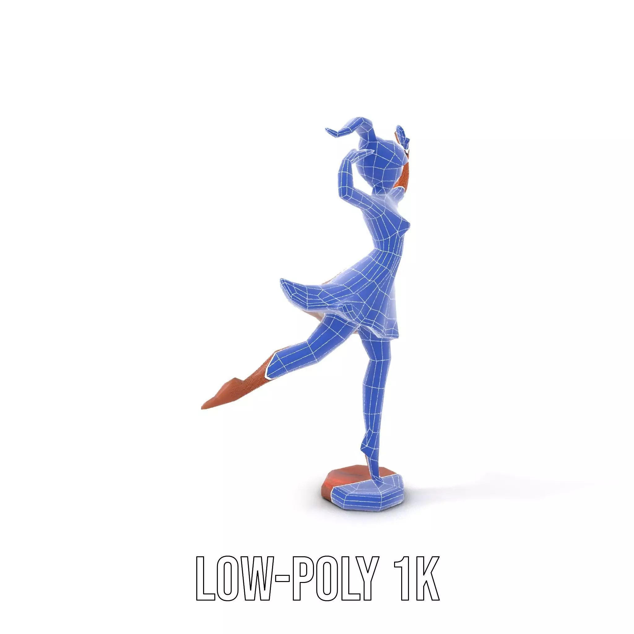 Elegant Dancer Bronze model pack Low-poly 3D model_25