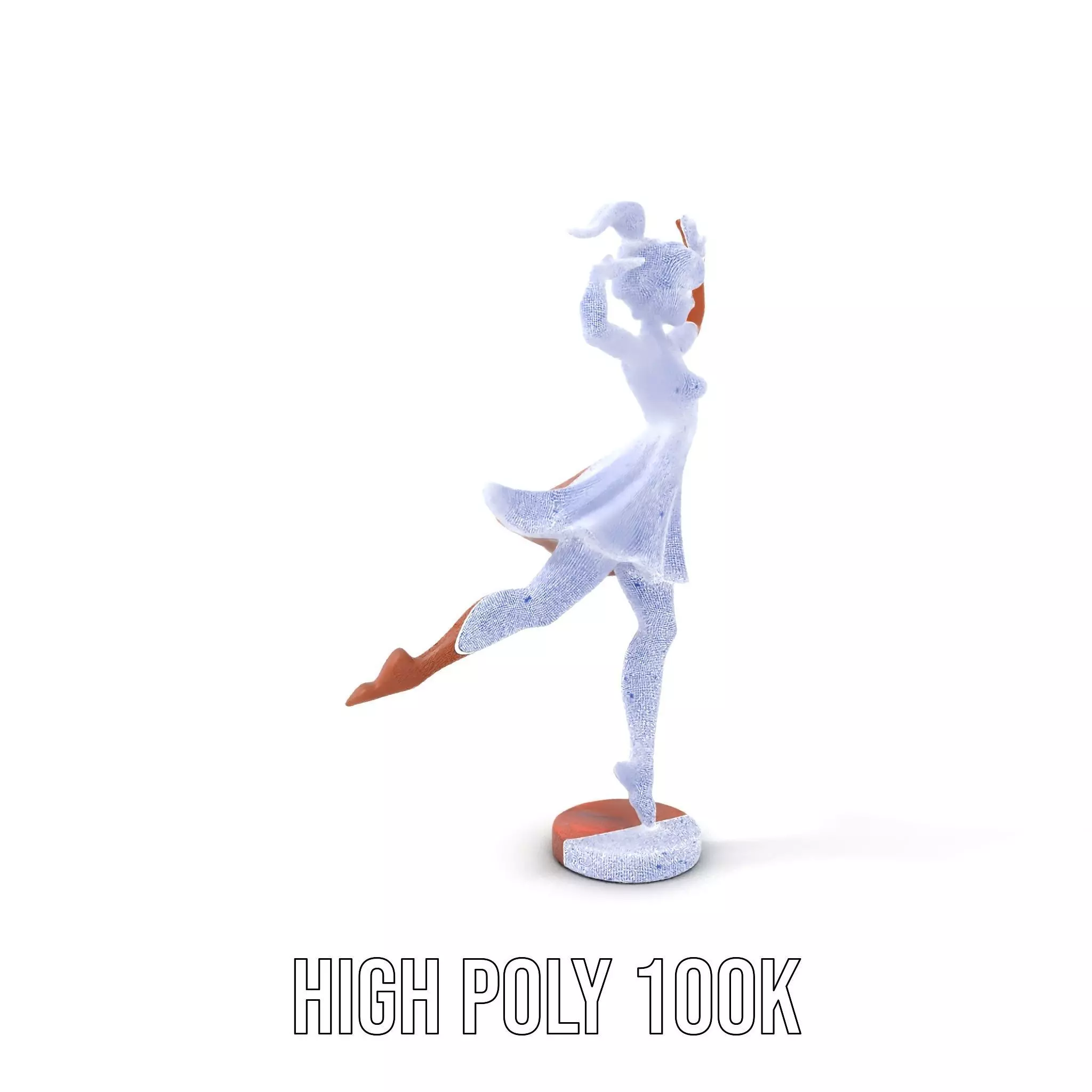 Elegant Dancer Bronze model pack Low-poly 3D model_4