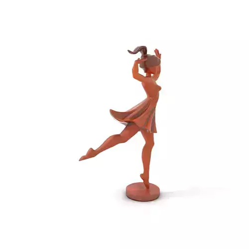 Elegant Dancer Bronze model pack Low-poly 3D model