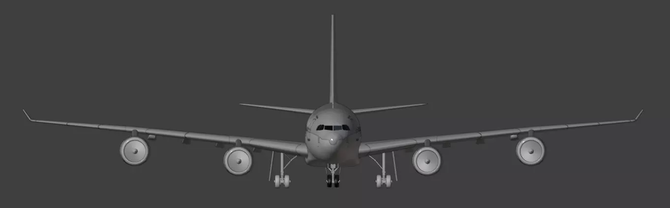 Airbus A340-600 3D model_6