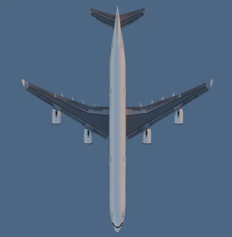 Airbus A340-600 3D model_4