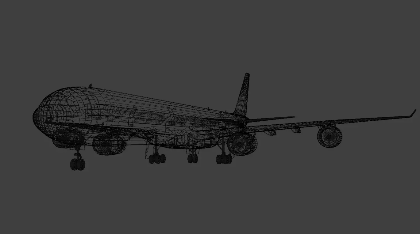 Airbus A340-600 3D model_9