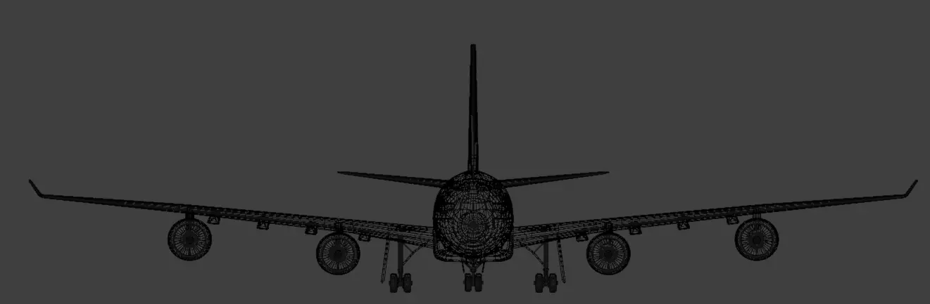 Airbus A340-600 3D model_10