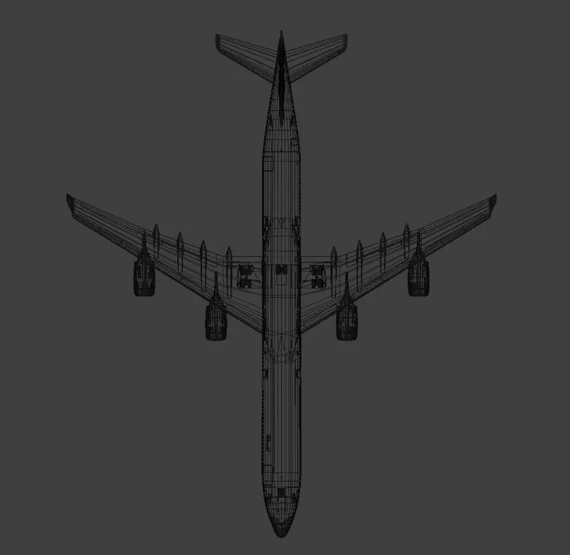 Airbus A340-600 3D model_12