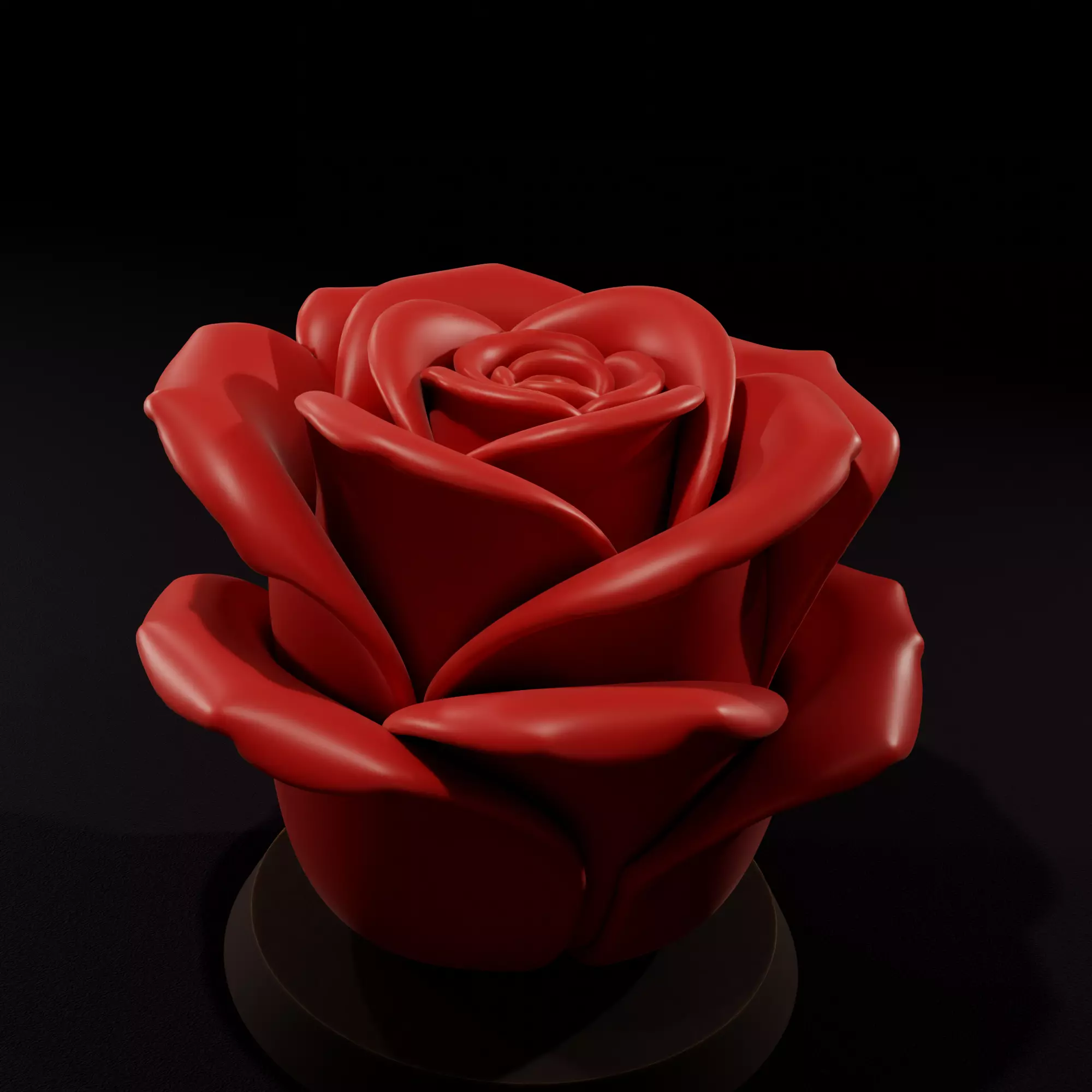 Rosa  Vela Decorativa  Rose Candle mold 3D print model_1