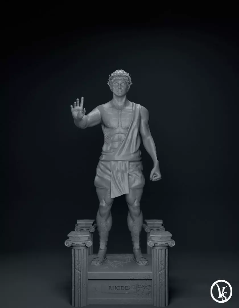 Colossus Of Rhodes Statue 3D print model_3