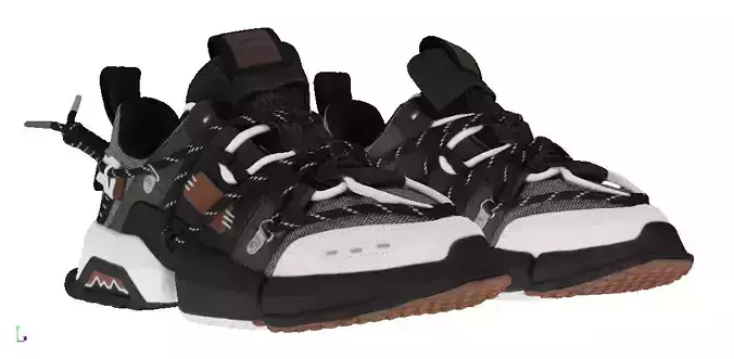 Cyberpunk fashion techwear sneaker black