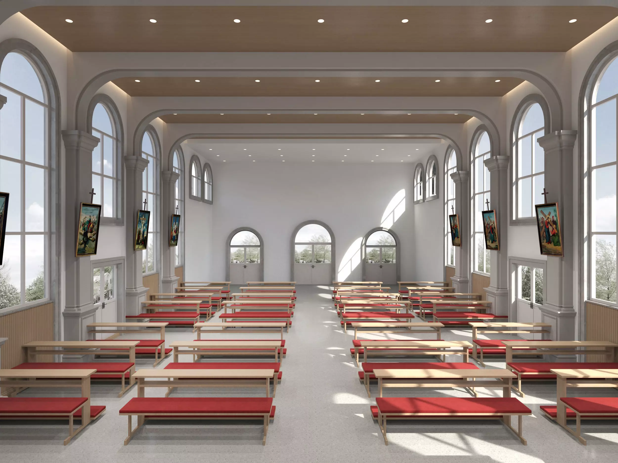 church Low-poly 3D model_3