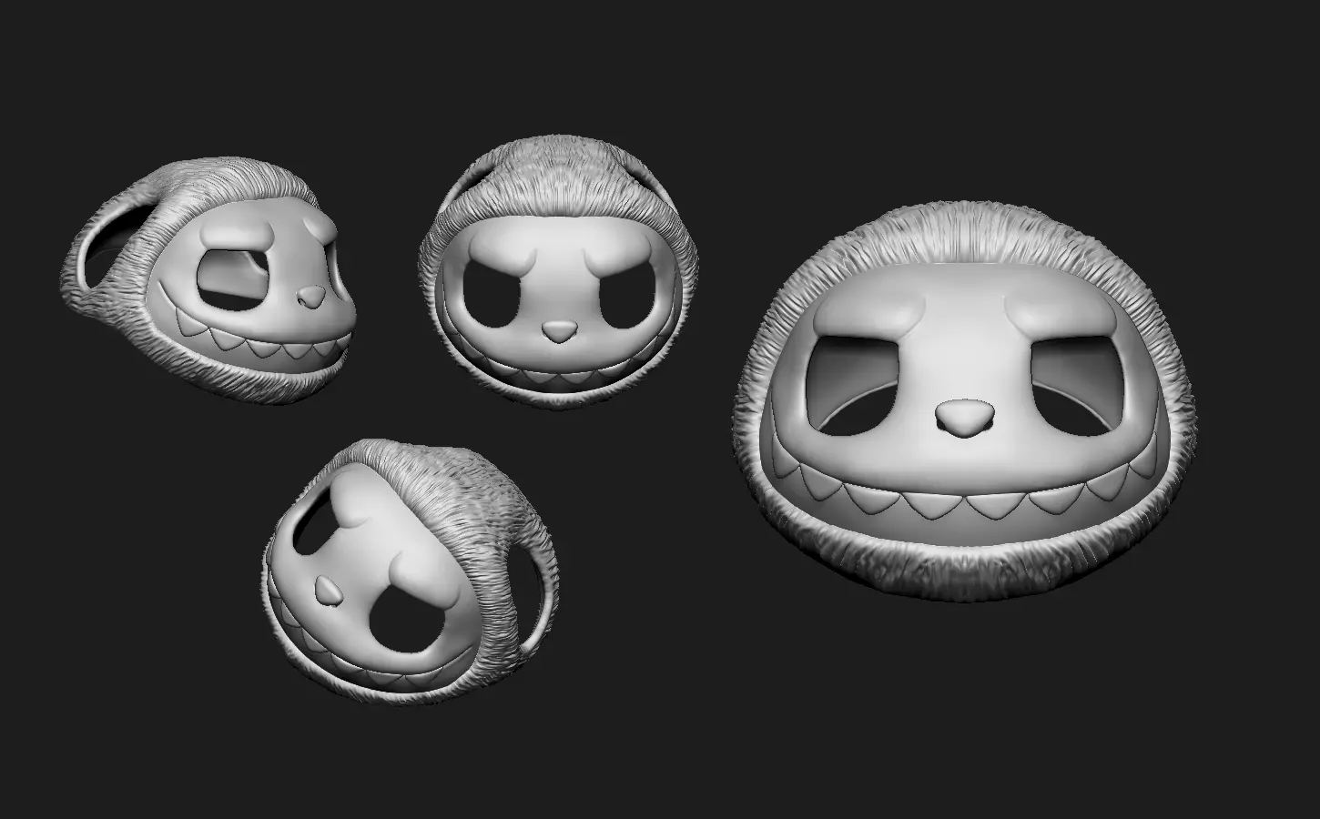 The Monster Head for your cat STL for 3D print model_3