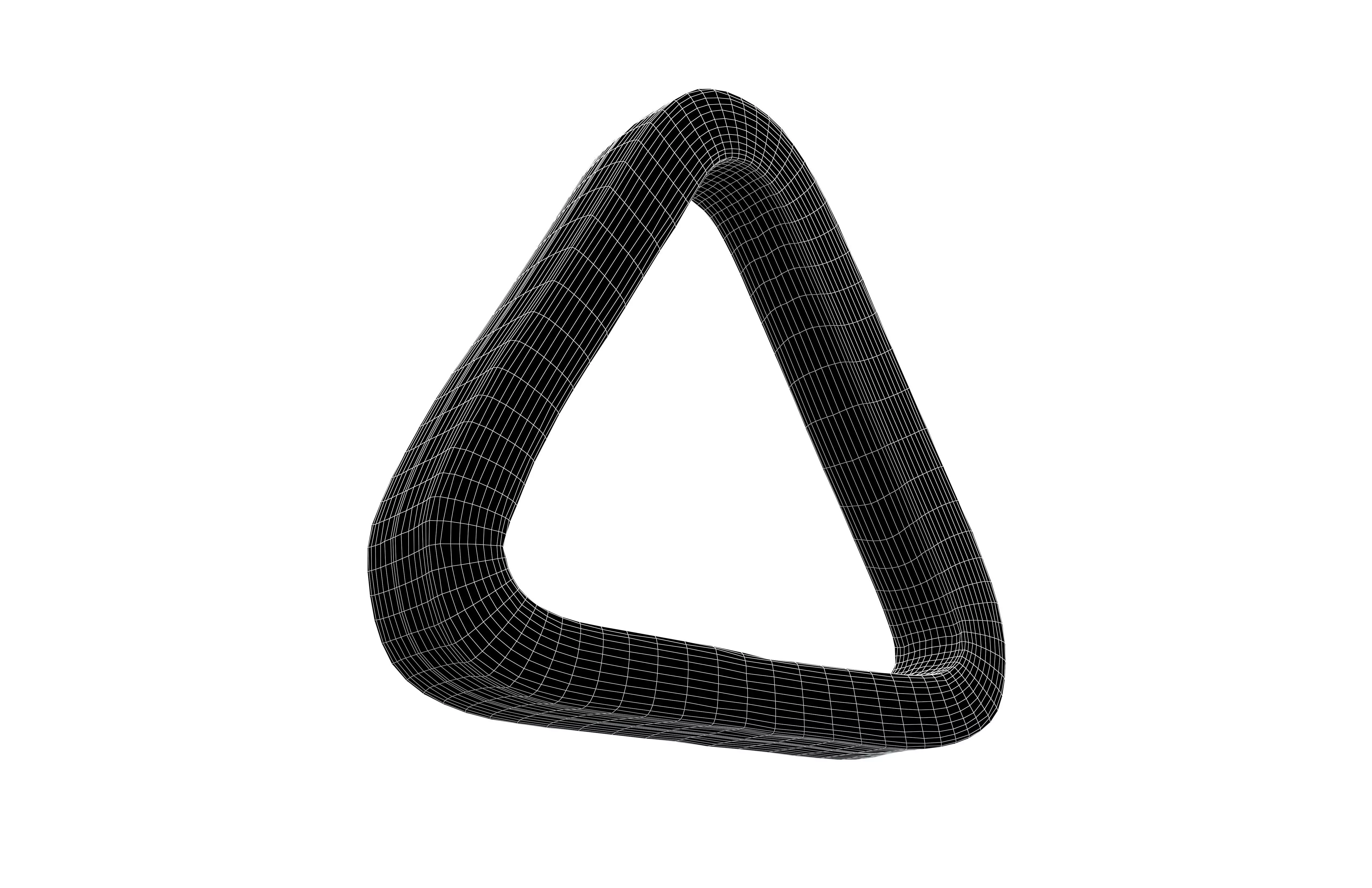 Triangular Split Ring v1 002 Low-poly 3D model_7