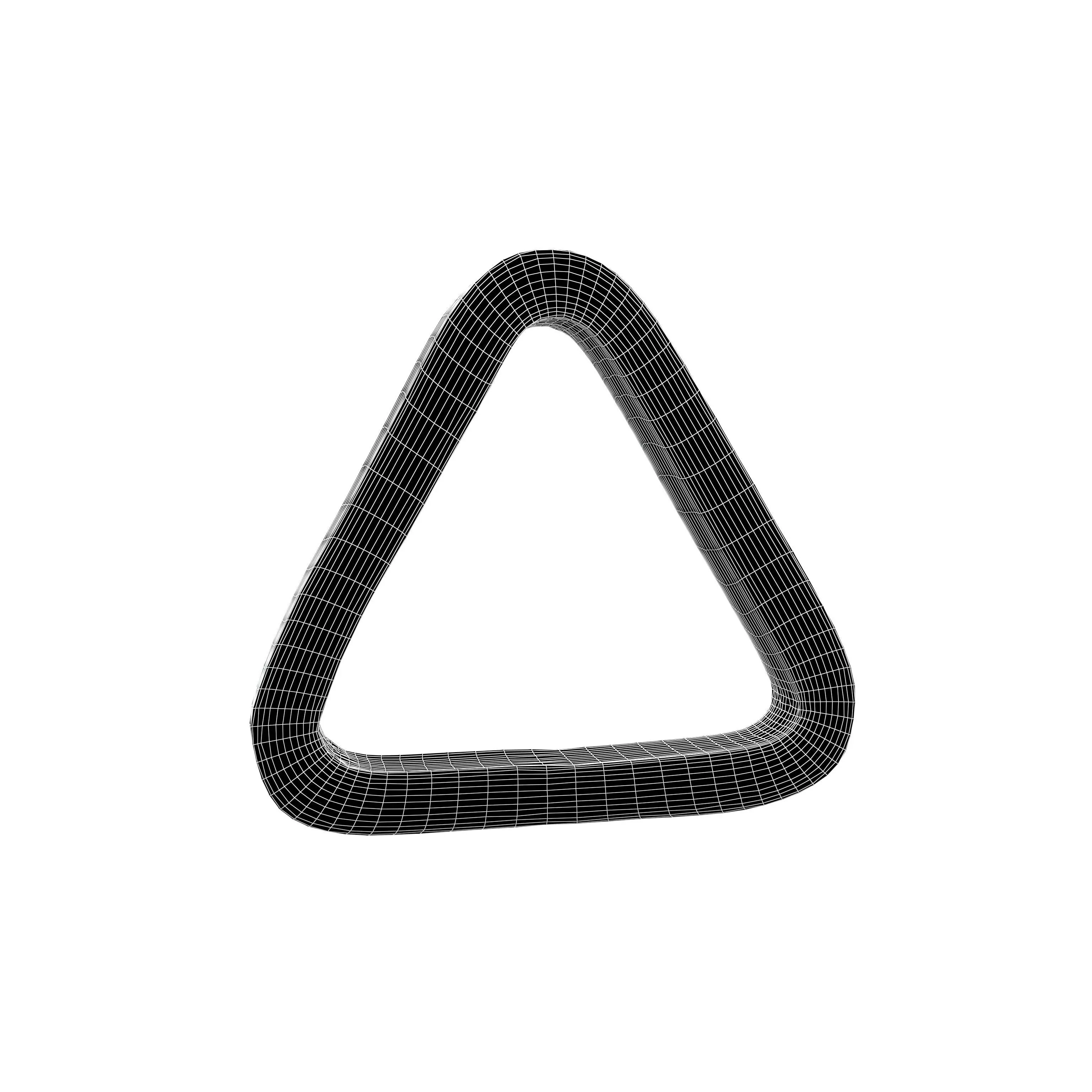 Triangular Split Ring v1 002 Low-poly 3D model_4