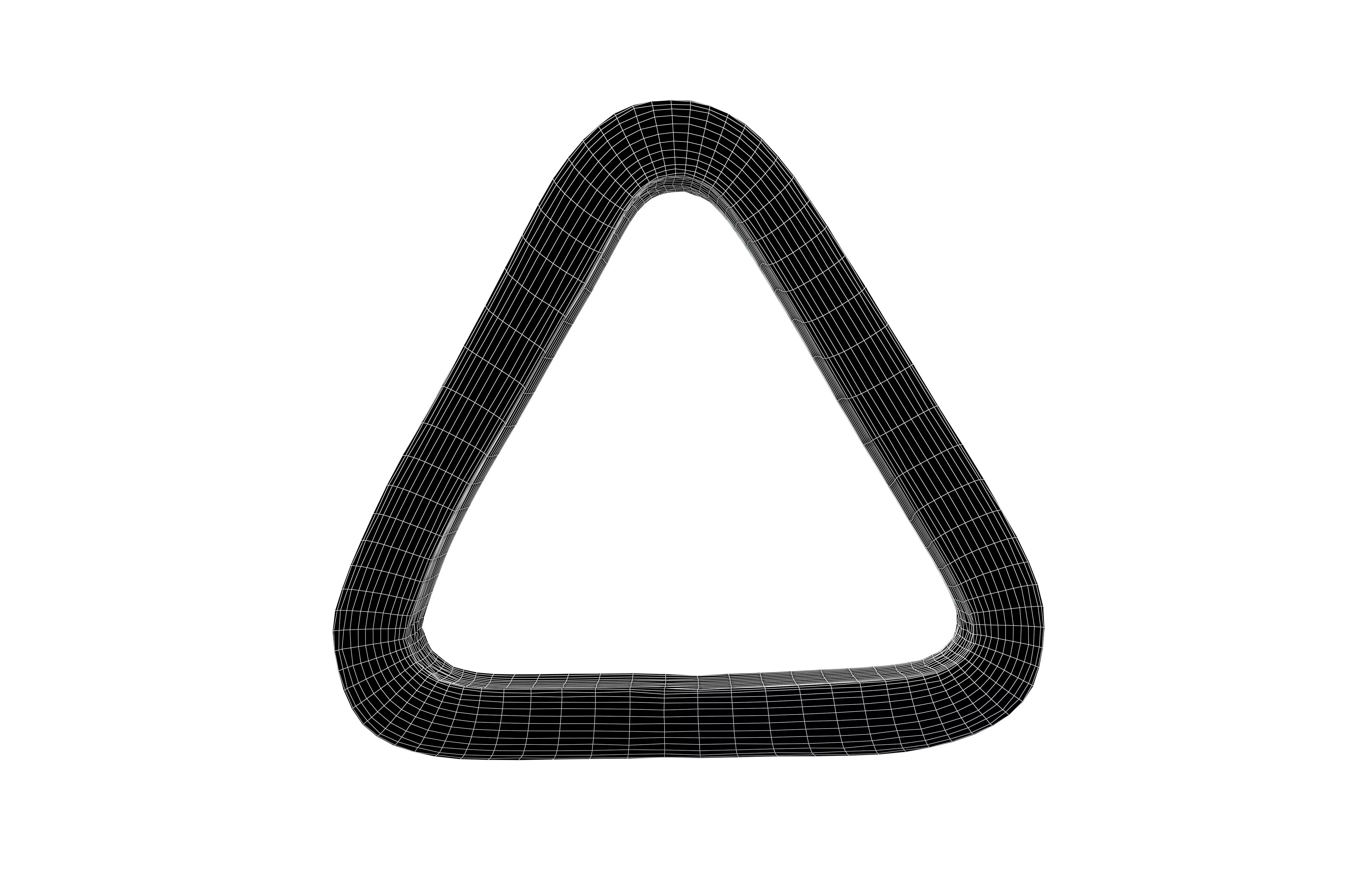 Triangular Split Ring v1 002 Low-poly 3D model_5