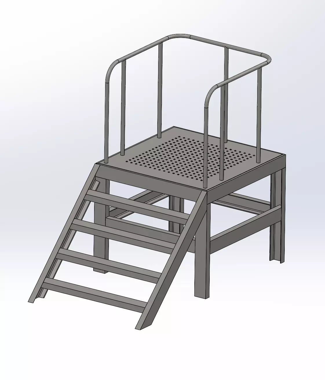 Kit 12 Escadas Industriais em 3D Arquivos STEP 3D model_6