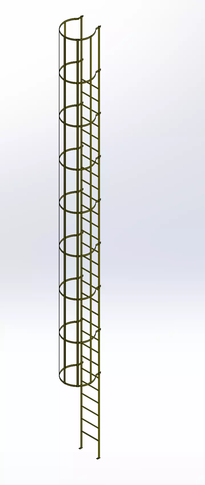 Kit 12 Escadas Industriais em 3D Arquivos STEP 3D model_4