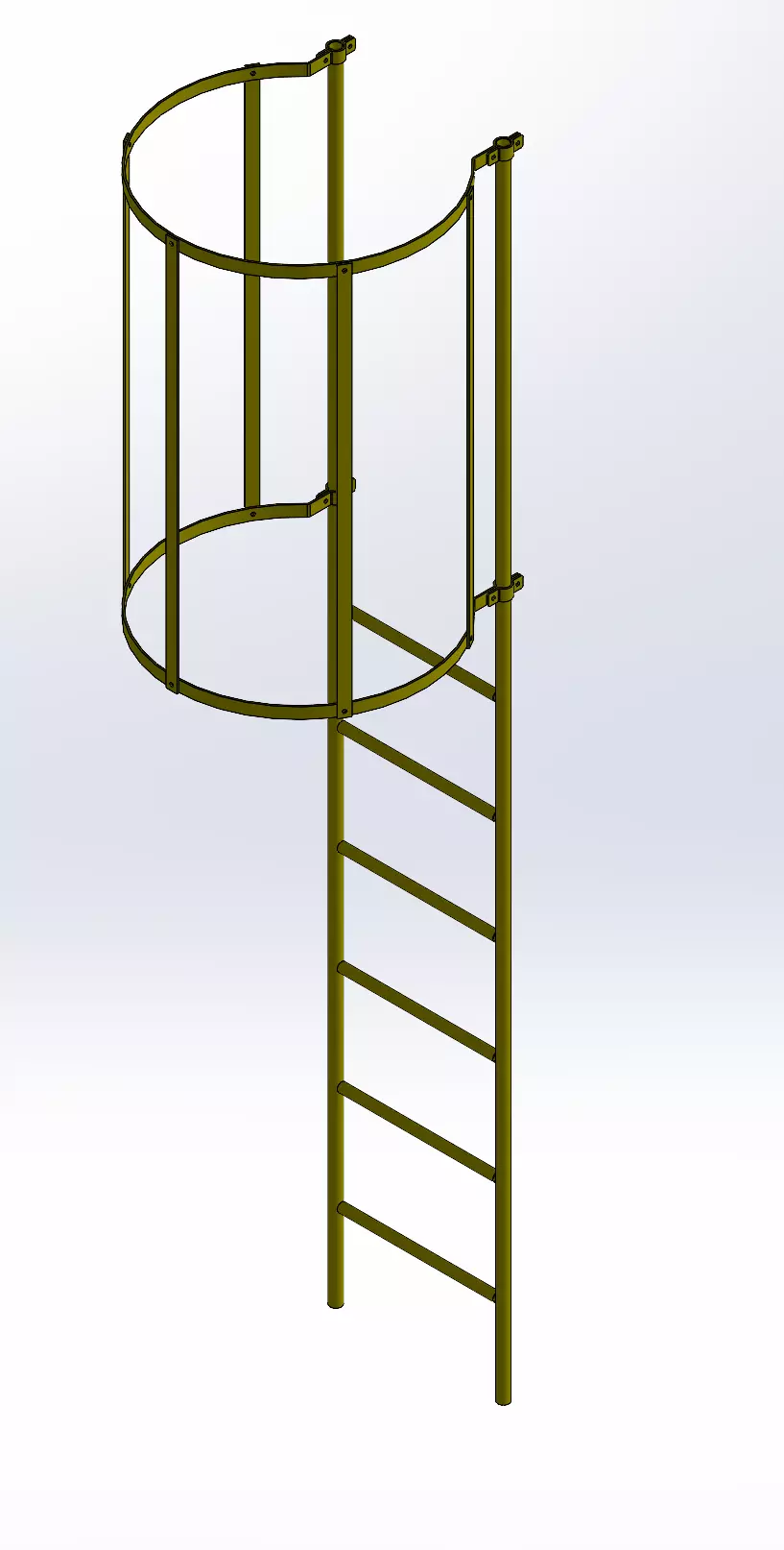 Kit 12 Escadas Industriais em 3D Arquivos STEP 3D model_5