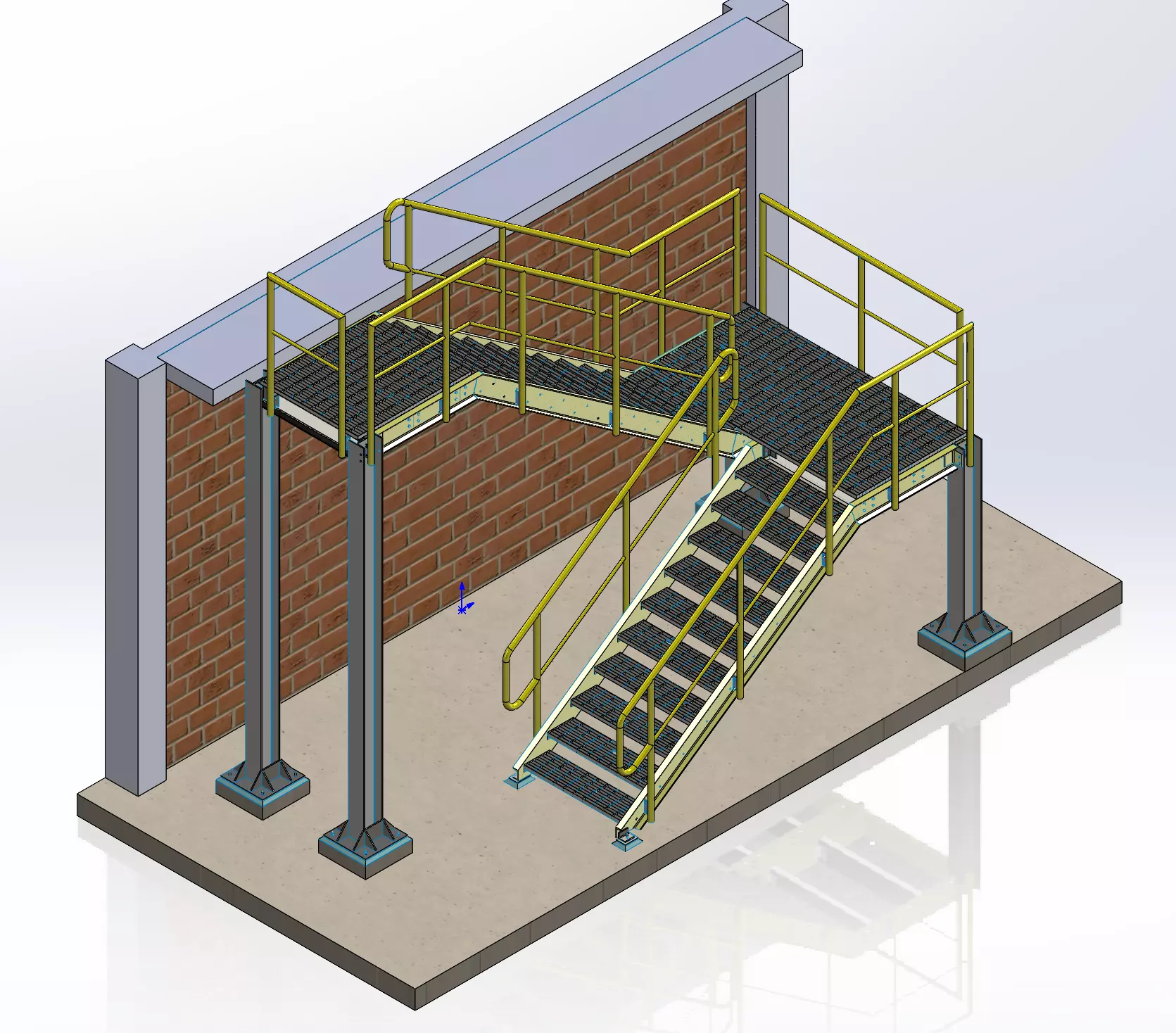 Kit 12 Escadas Industriais em 3D Arquivos STEP 3D model_9