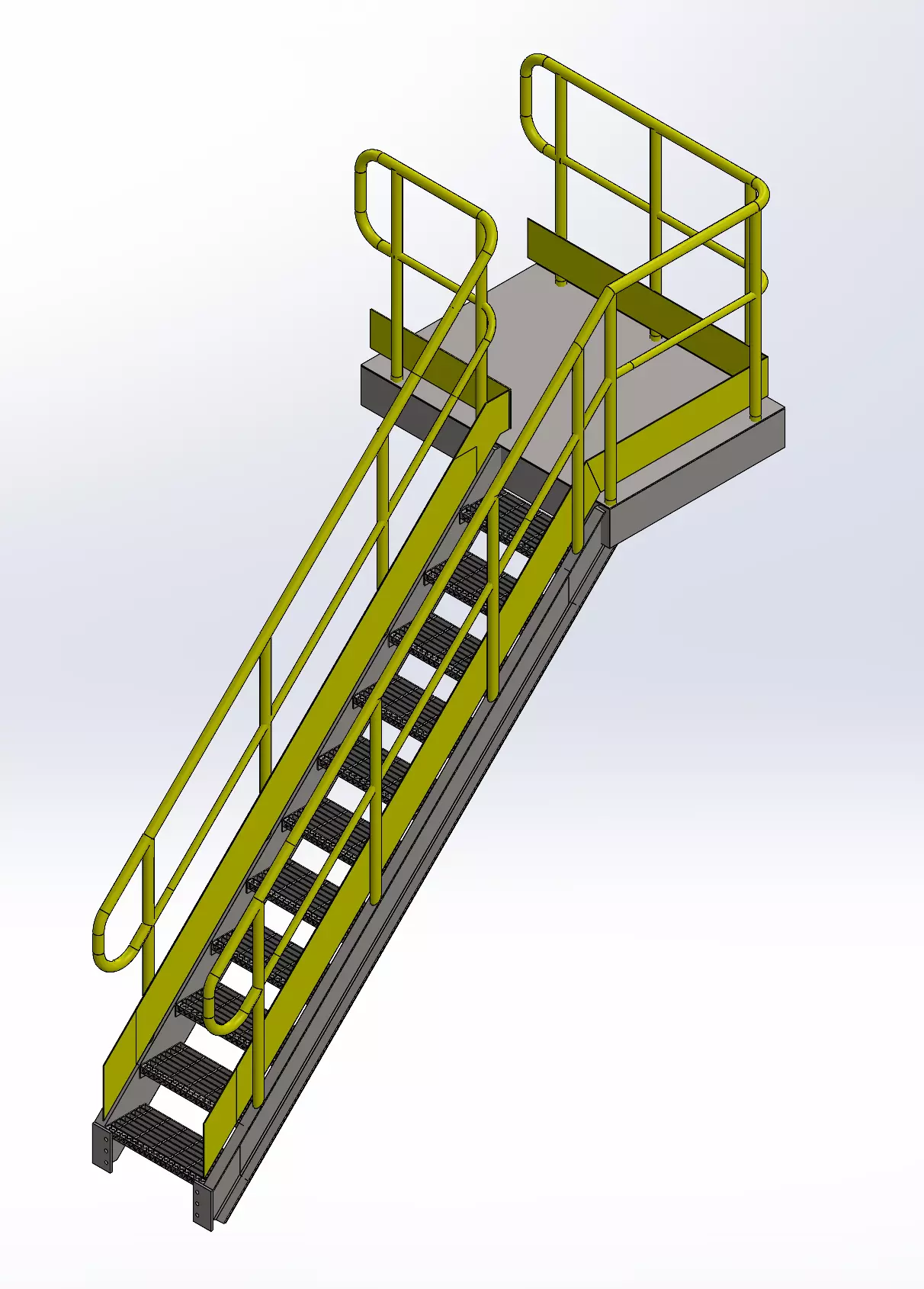 Kit 12 Escadas Industriais em 3D Arquivos STEP 3D model_2