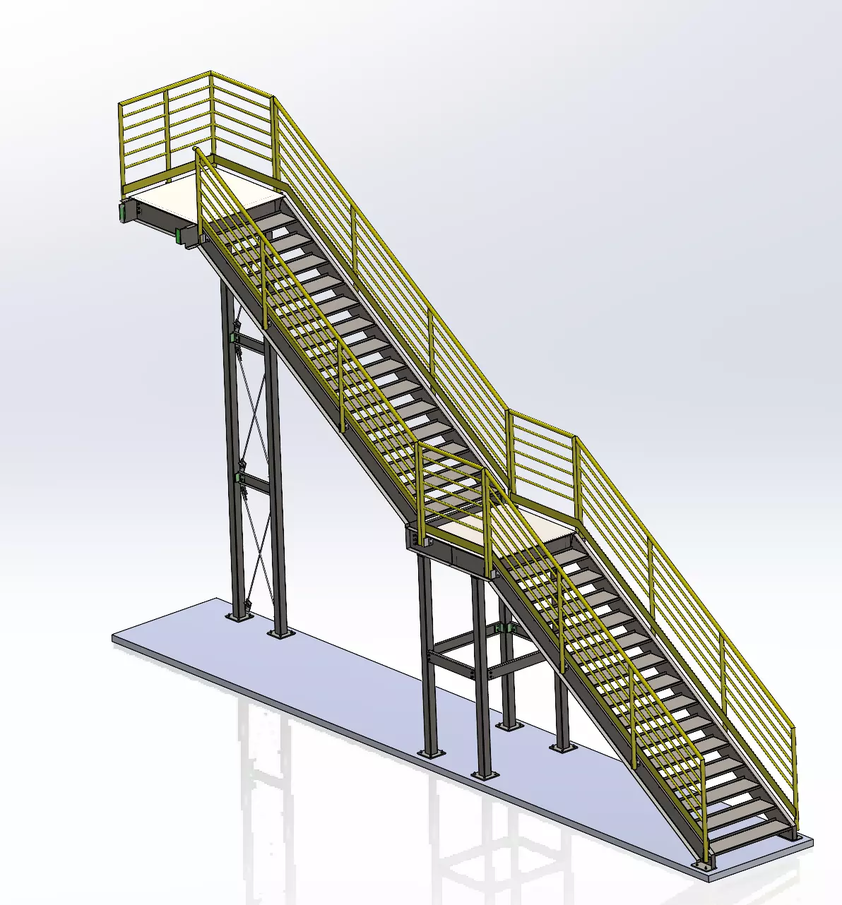 Kit 12 Escadas Industriais em 3D Arquivos STEP 3D model_8