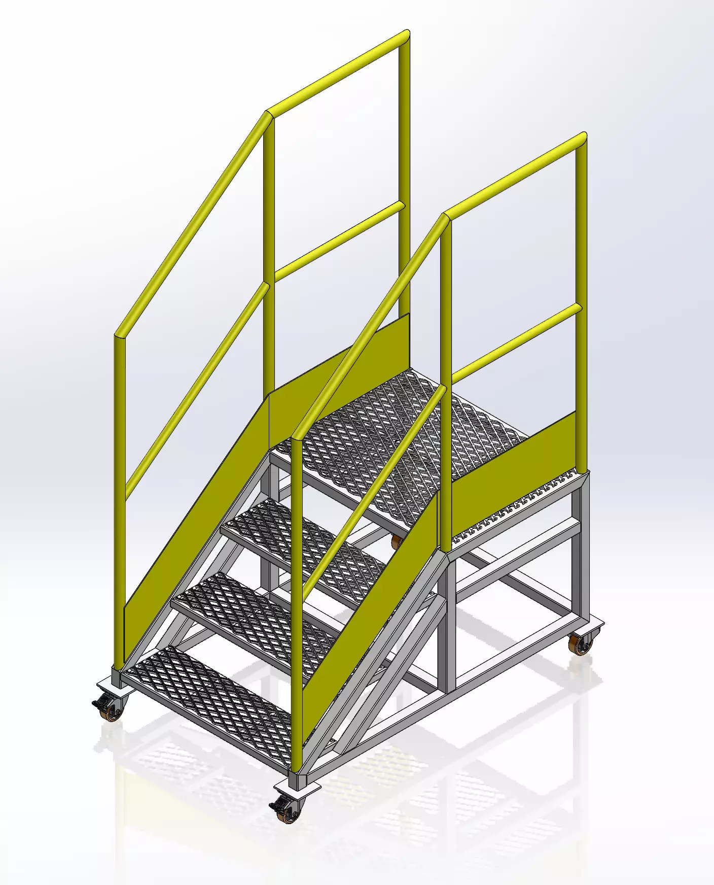 Kit 12 Escadas Industriais em 3D Arquivos STEP 3D model_10