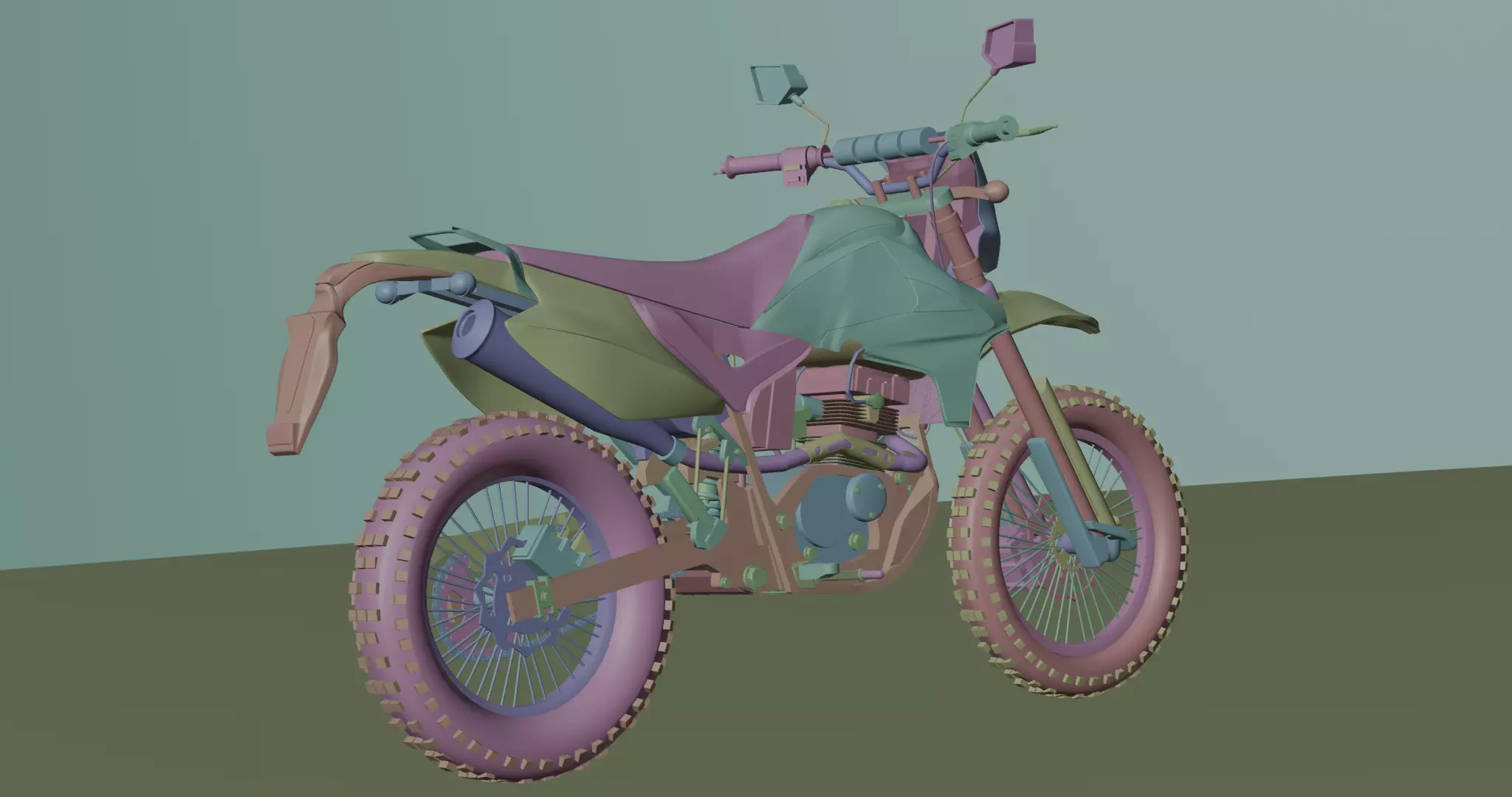 Enduro MotorBike Dirtbike 3D model_20