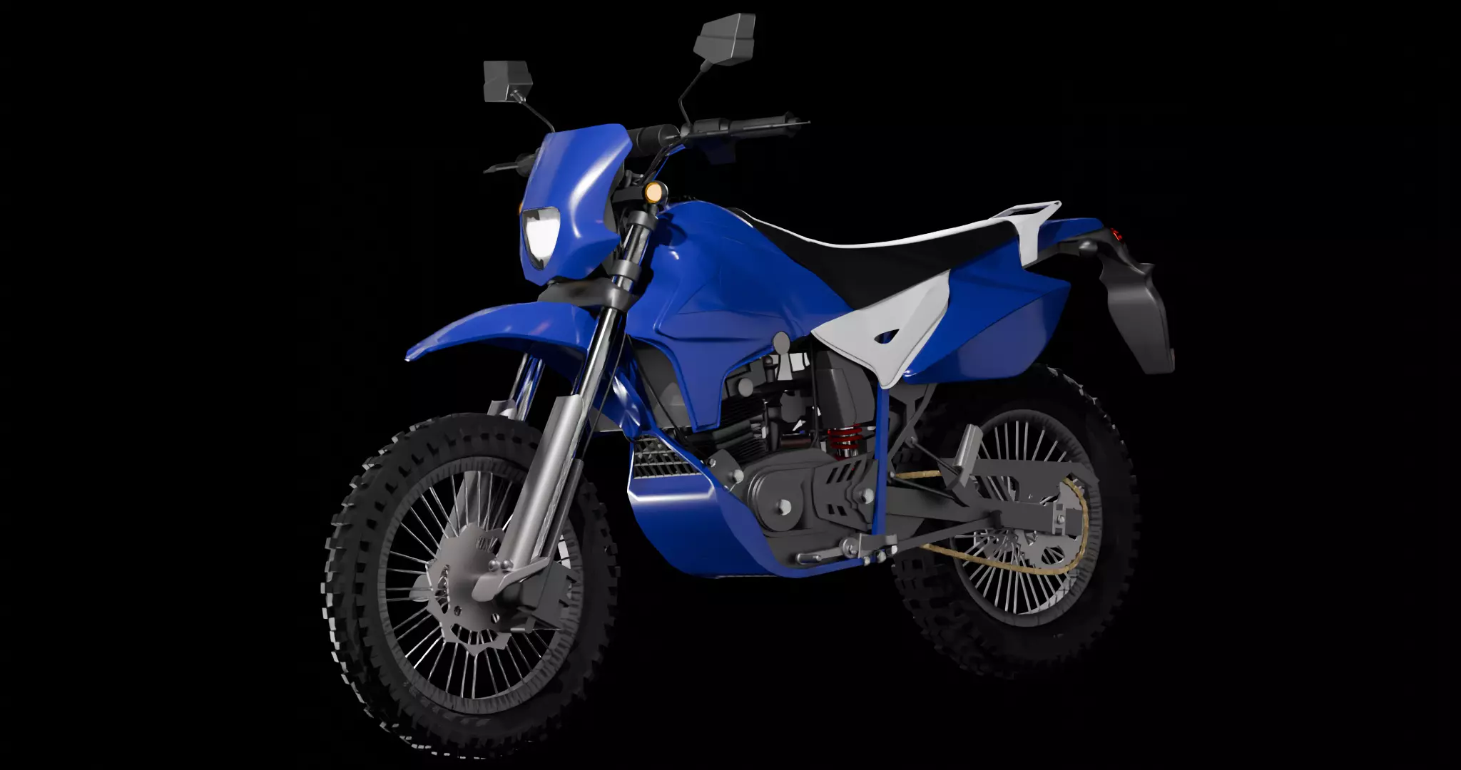 Enduro MotorBike Dirtbike 3D model_2