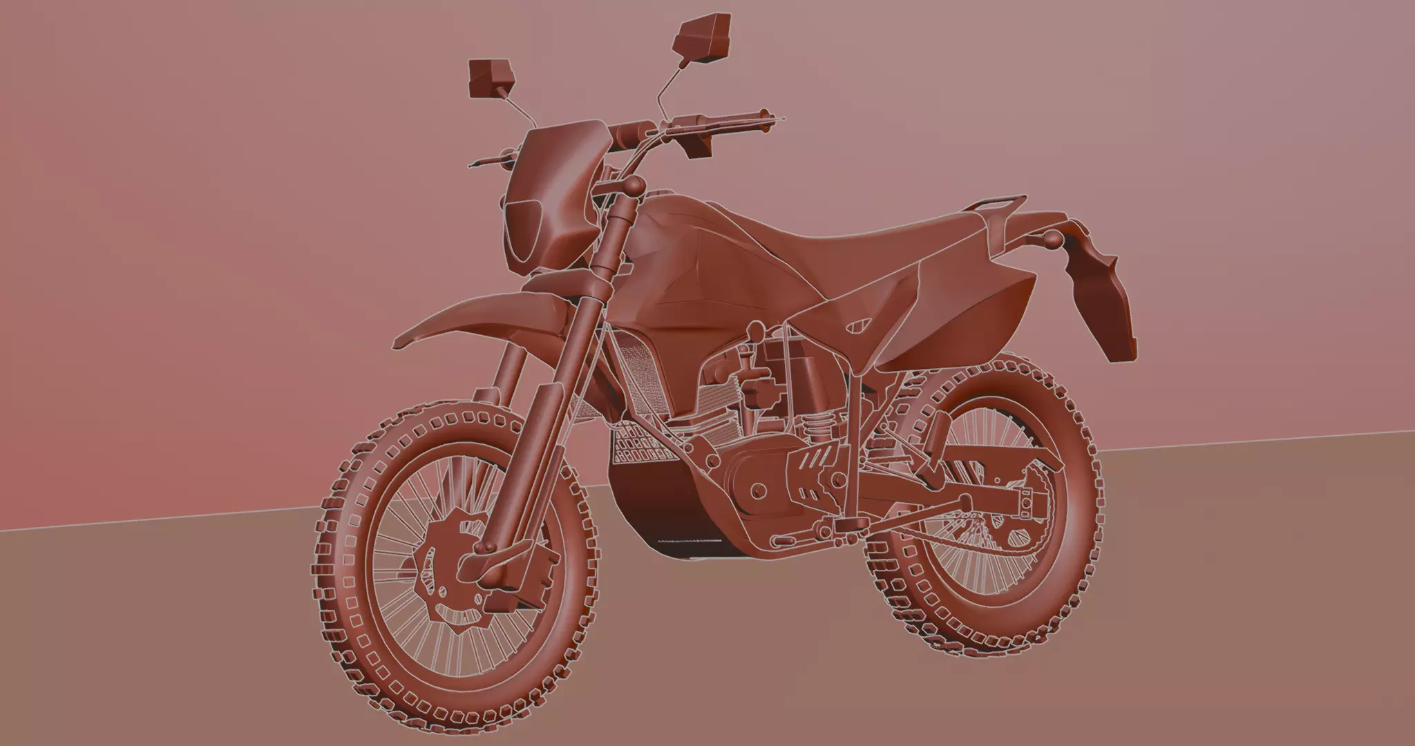 Enduro MotorBike Dirtbike 3D model_21