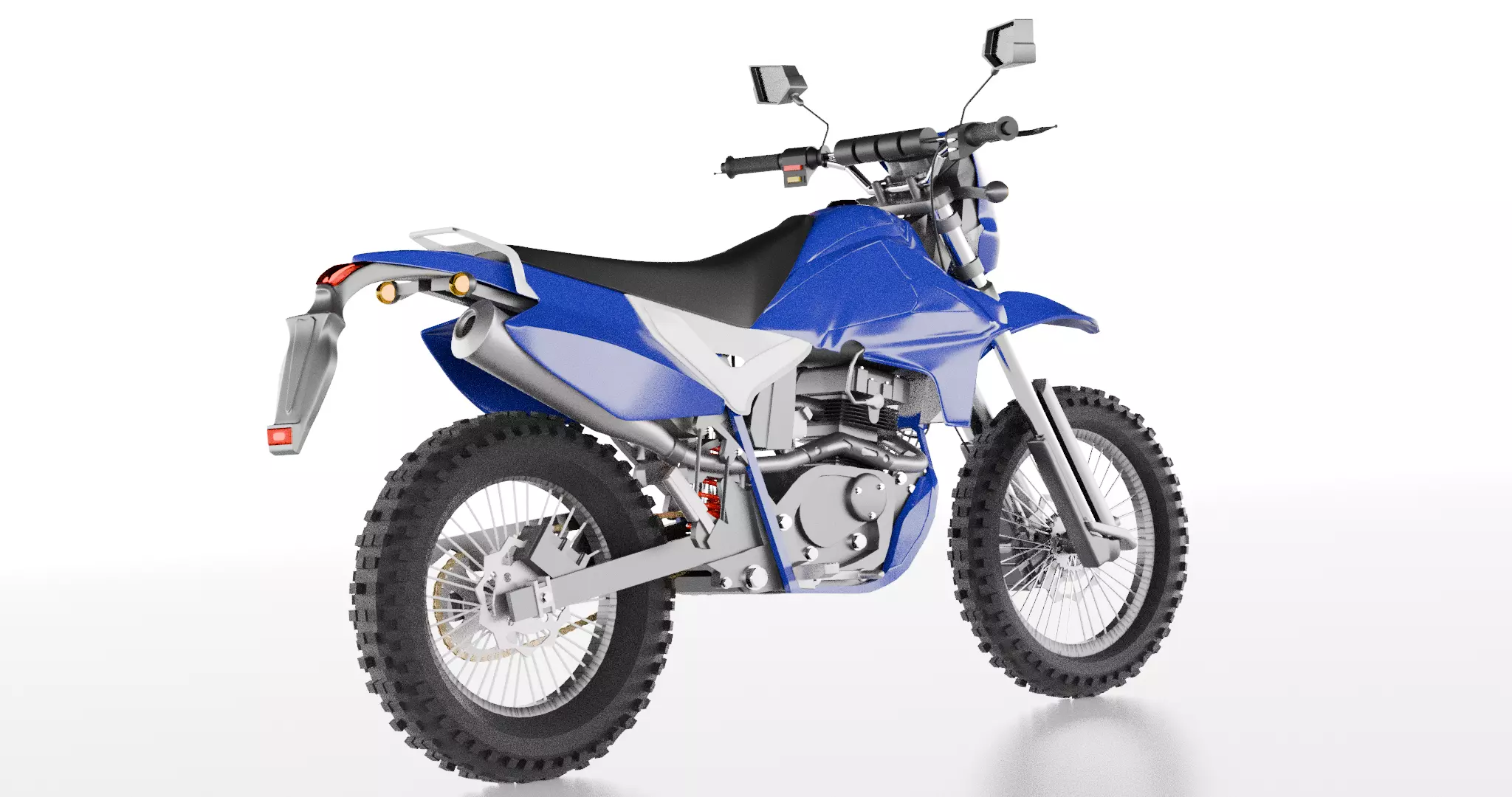 Enduro MotorBike Dirtbike 3D model_1