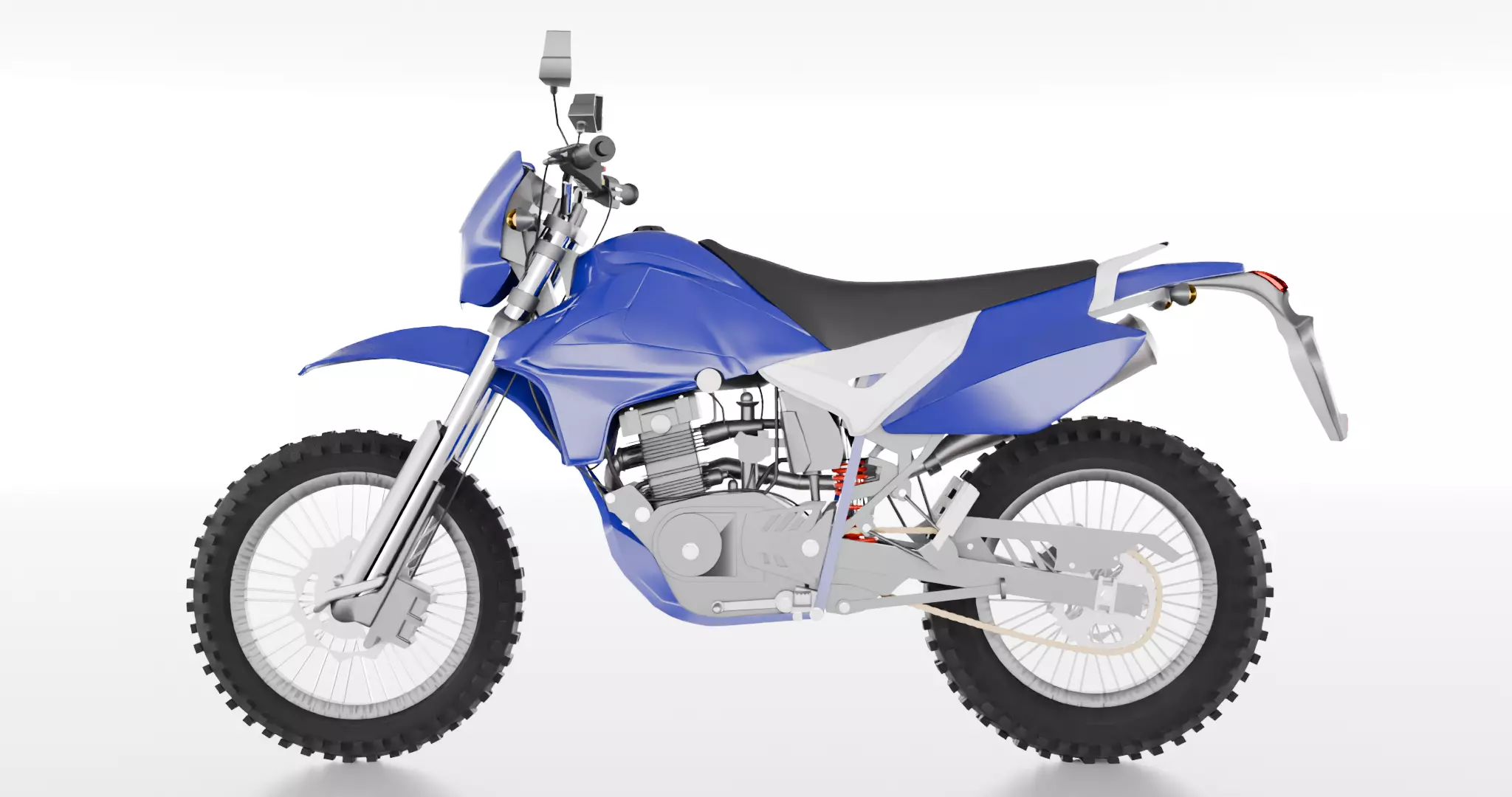 Enduro MotorBike Dirtbike 3D model_8