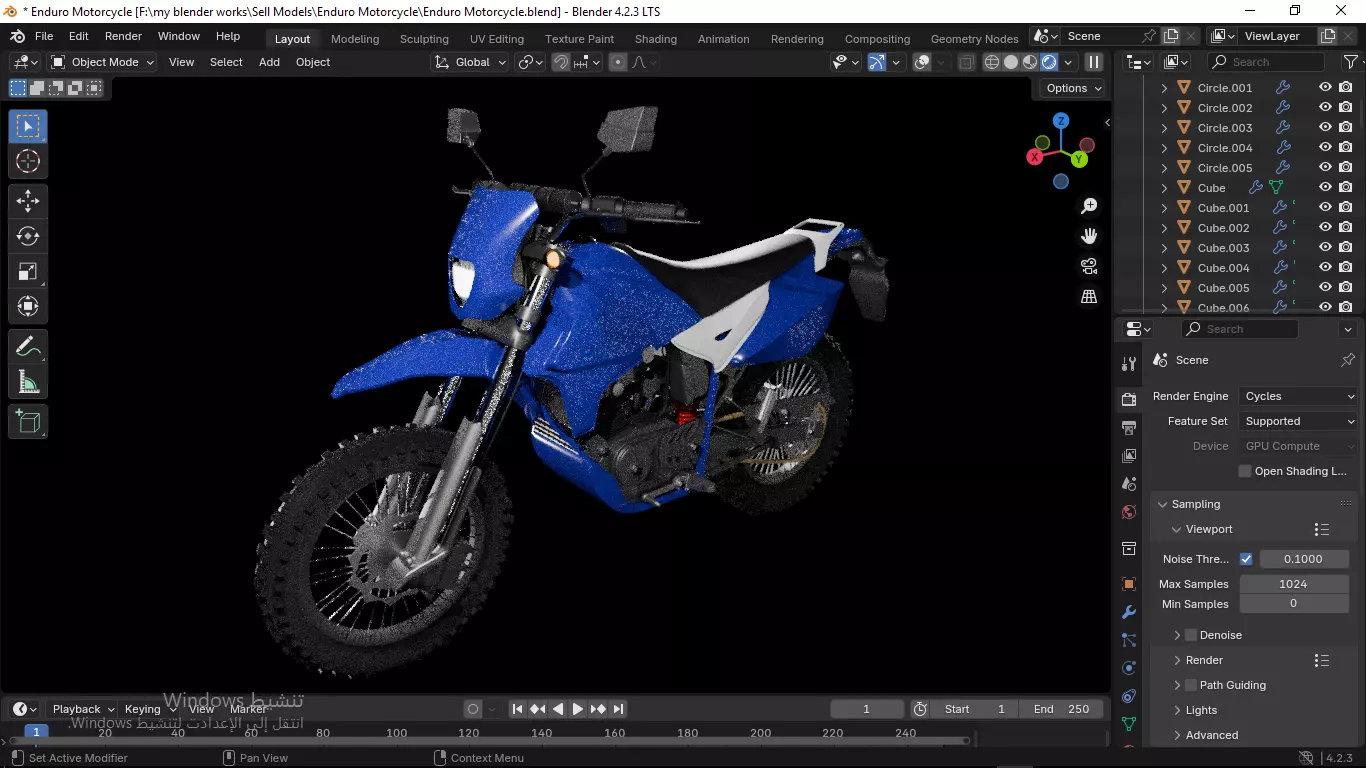 Enduro MotorBike Dirtbike 3D model_23
