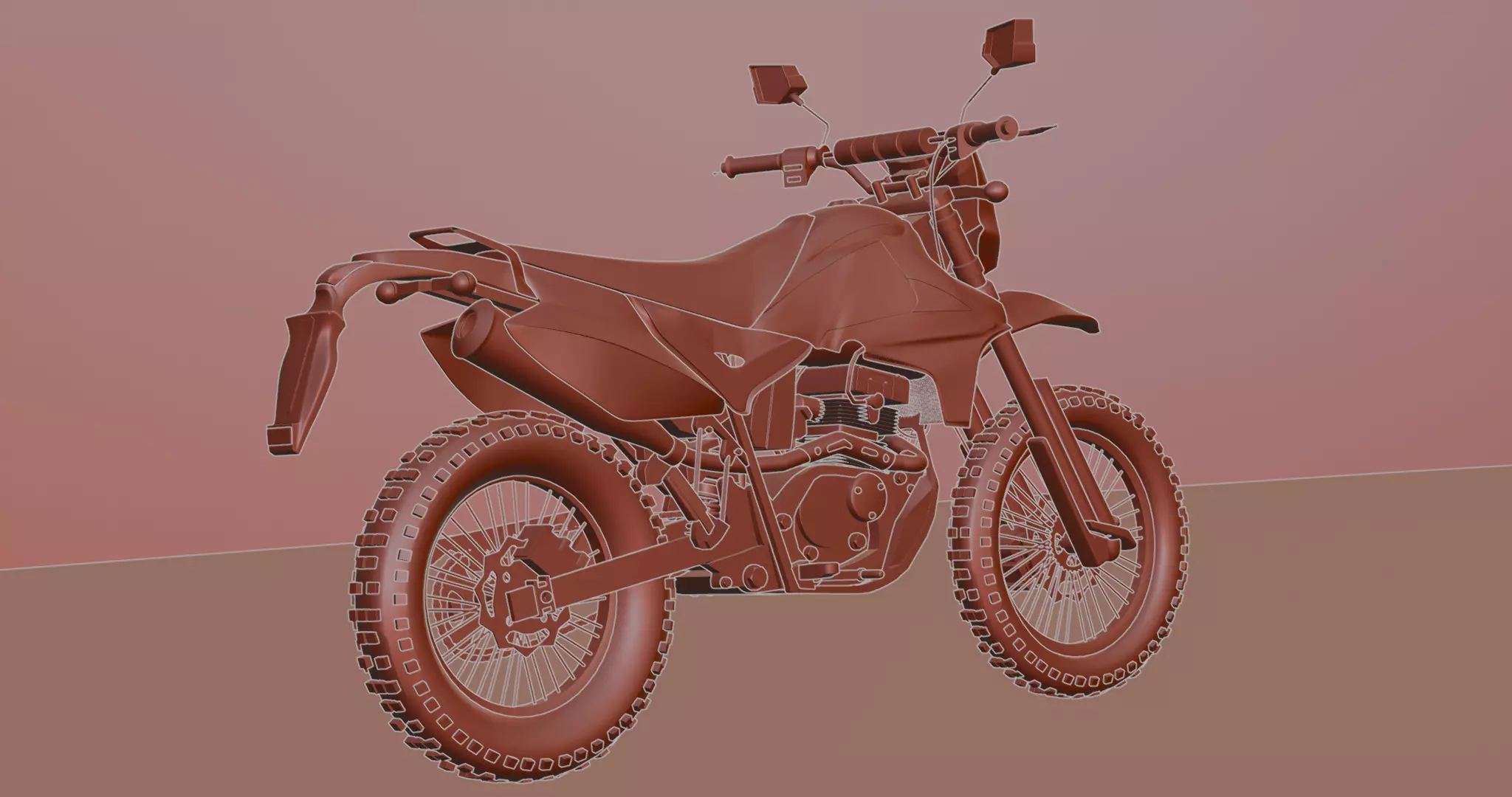 Enduro MotorBike Dirtbike 3D model_22