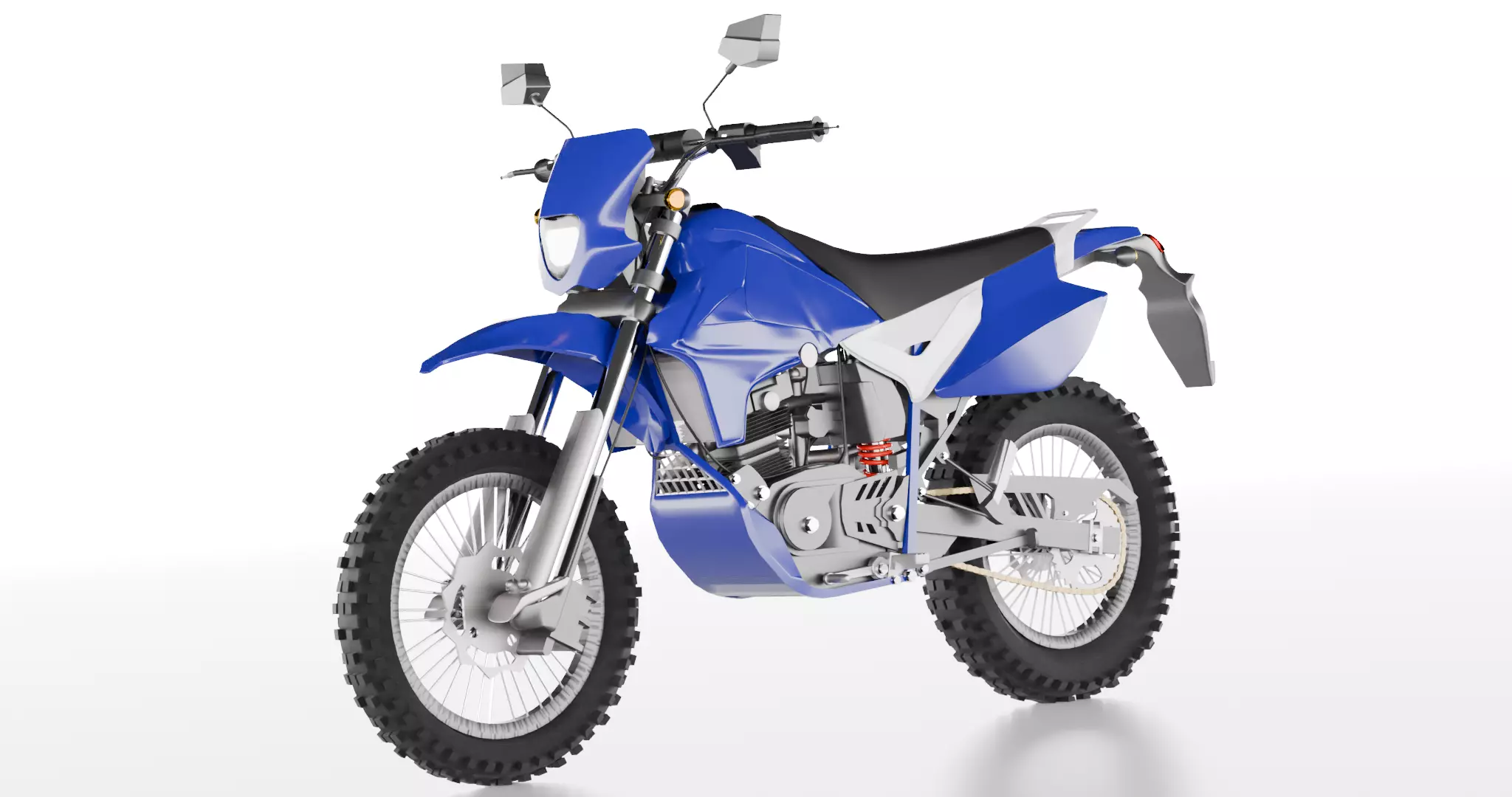 Enduro MotorBike Dirtbike 3D model_0
