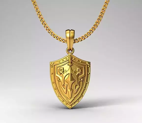 Alliance Crest Pendant STL 3D Model - One Inch Pendant