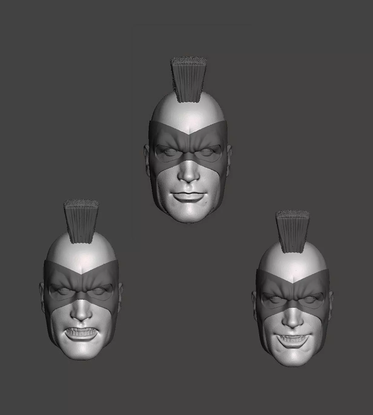 DC CLASSICS NUKLON FROM INFINITY INC 3-PACK HEADSCULPT 3D print model