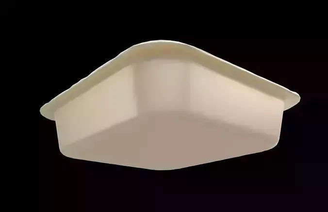 Food Foil Tray v1 003 Low-poly 3D model 4