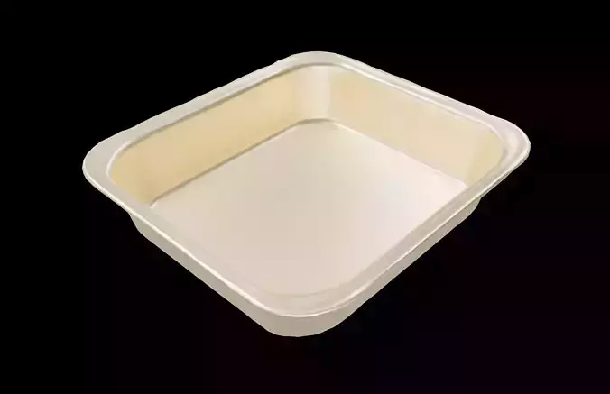 Food Foil Tray v1 003 Low-poly 3D model 3