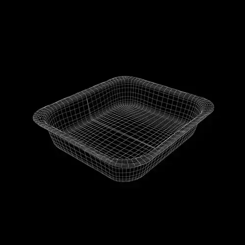 Food Foil Tray v1 003 Low-poly 3D model 5