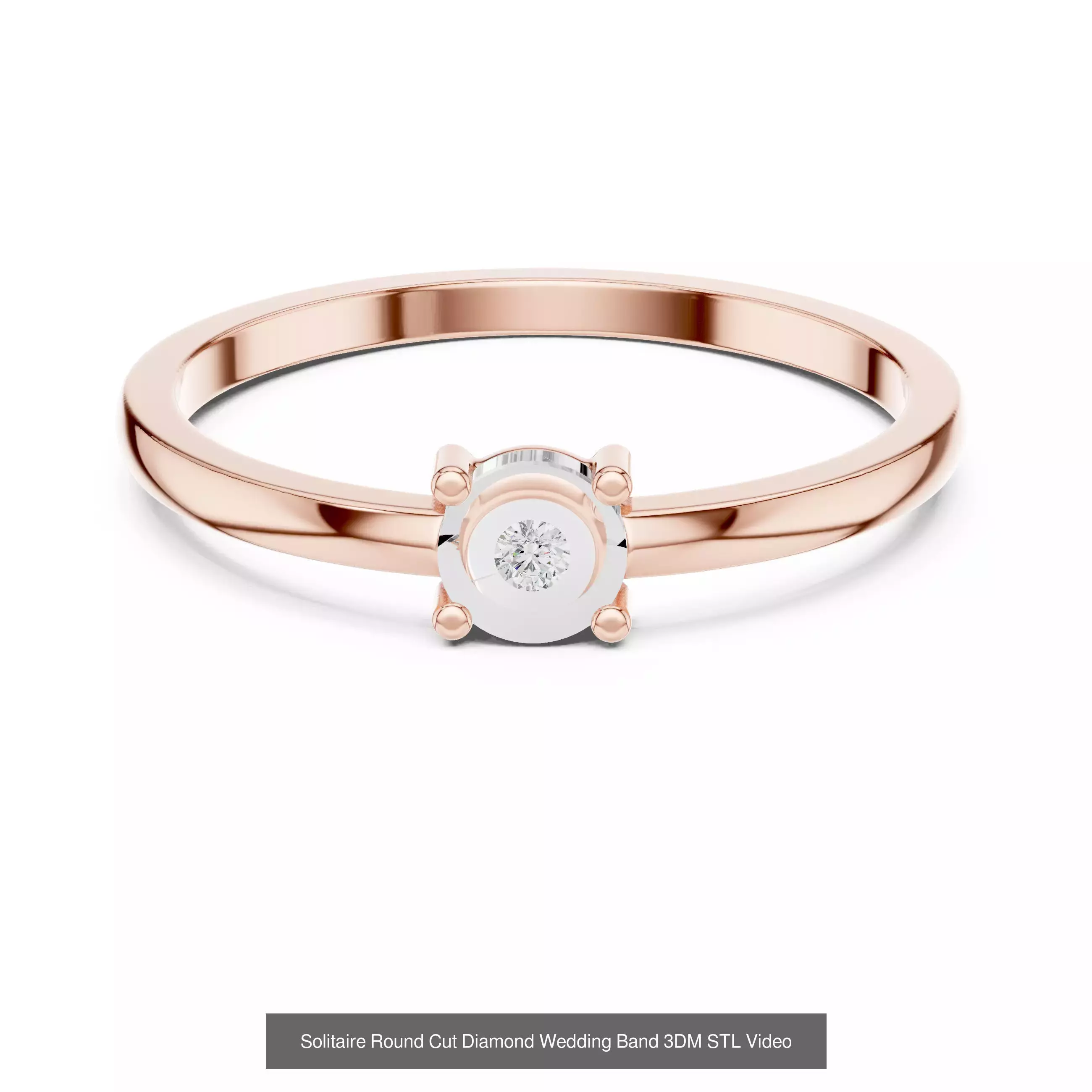 293 Halo Diamond Rings 3DM STL OBJ FBX 3 Color Render Video 3D Model Collection_141