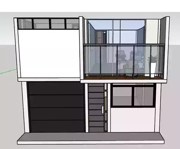 Modelo 3D de Casa Residencial 2 Pisos - SketchUp