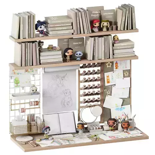 Toys Wall and Desk Decor for a Childrens Room with Princesses 2