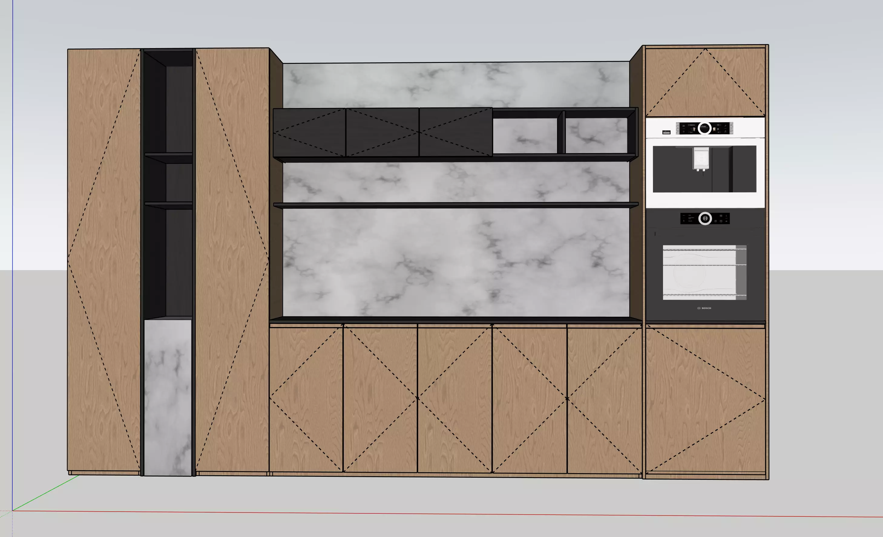 Sideboard wardrobe cabinet 3D model_4