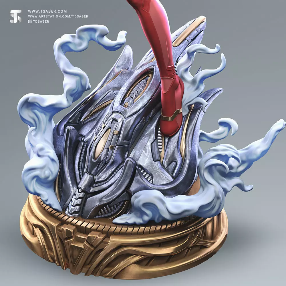 Supergirl Statue 3D print model_3
