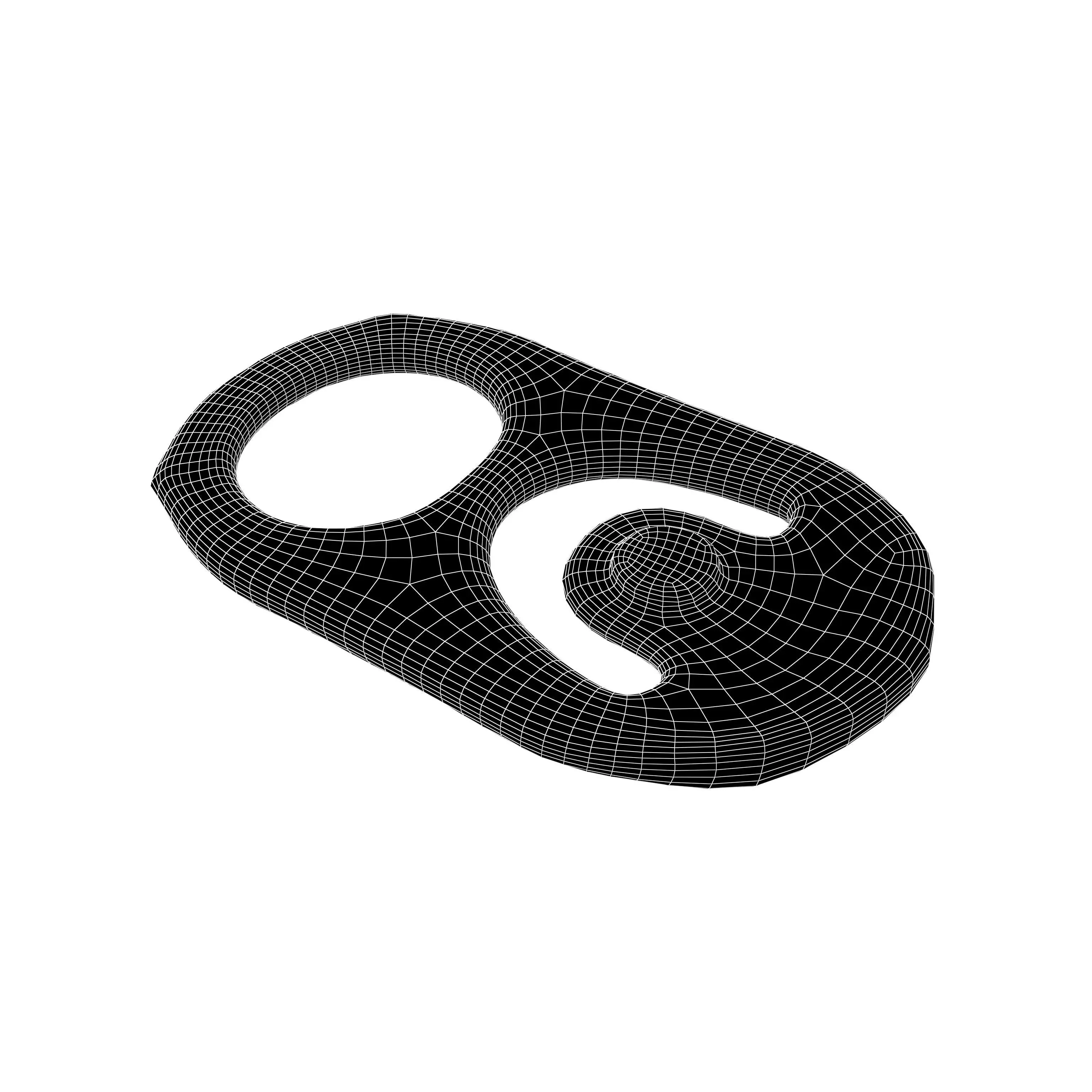 Metal Soda Can Tab v1 004 Low-poly 3D model_4