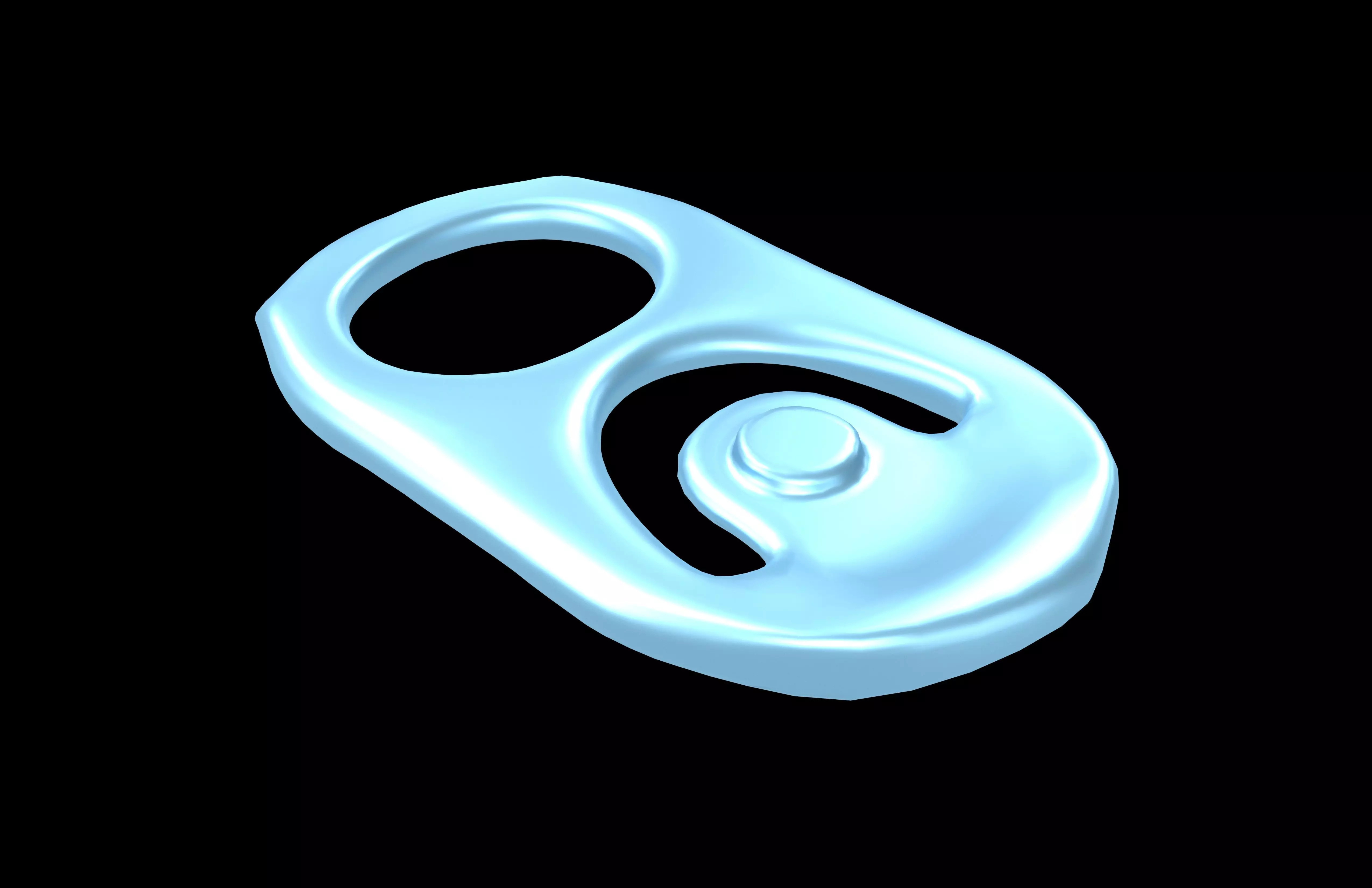 Metal Soda Can Tab v1 004 Low-poly 3D model_2