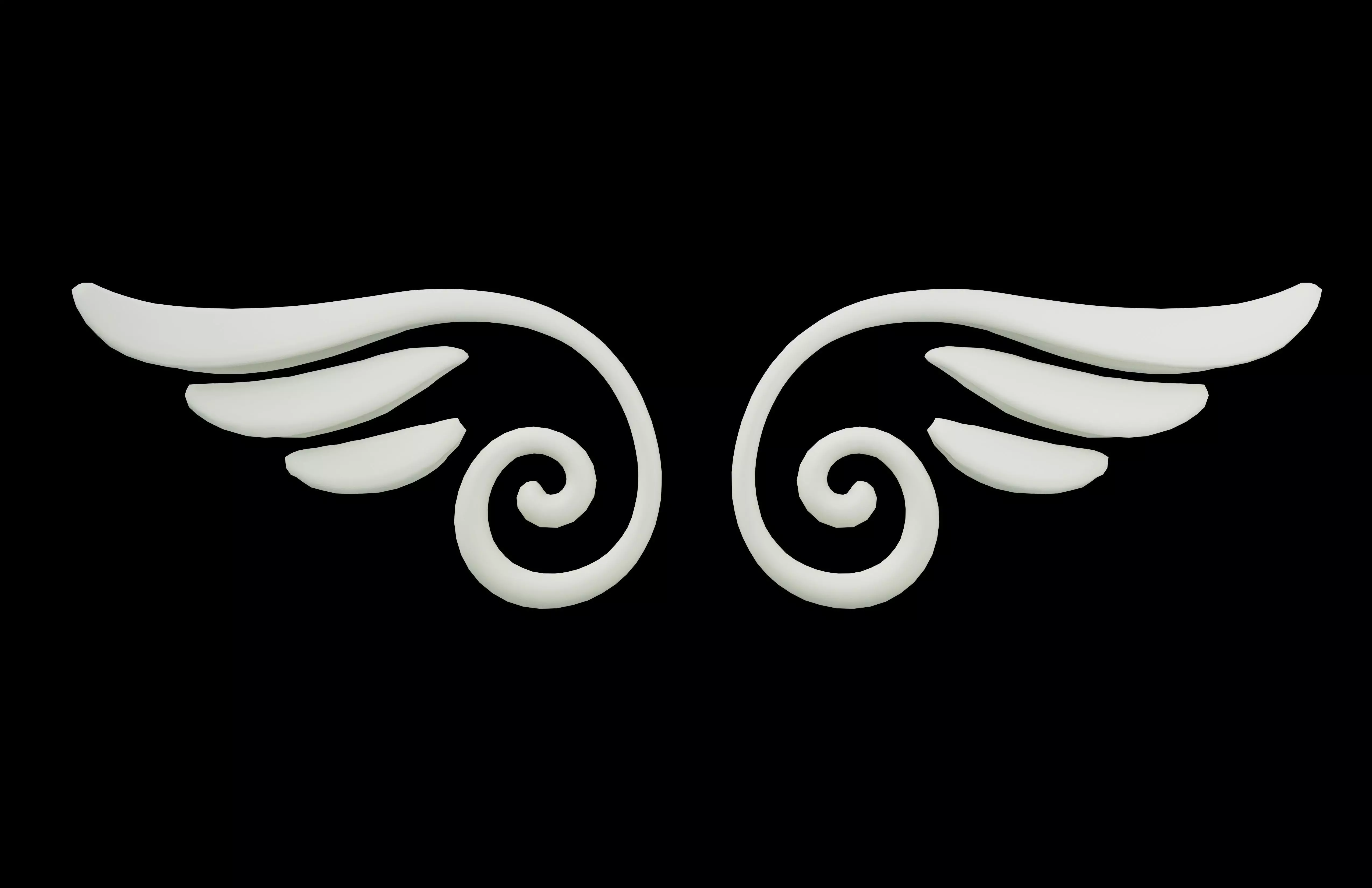 Line Style Wings v2 001 Low-poly 3D model_1