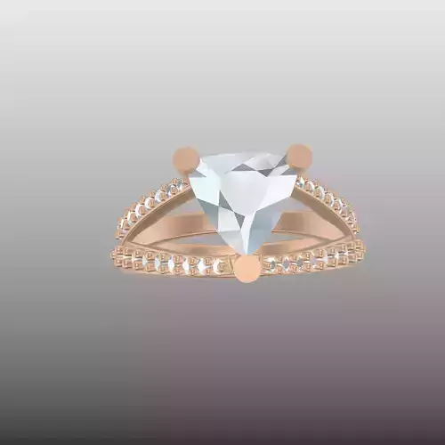 Trillion Cut Engagement Ring