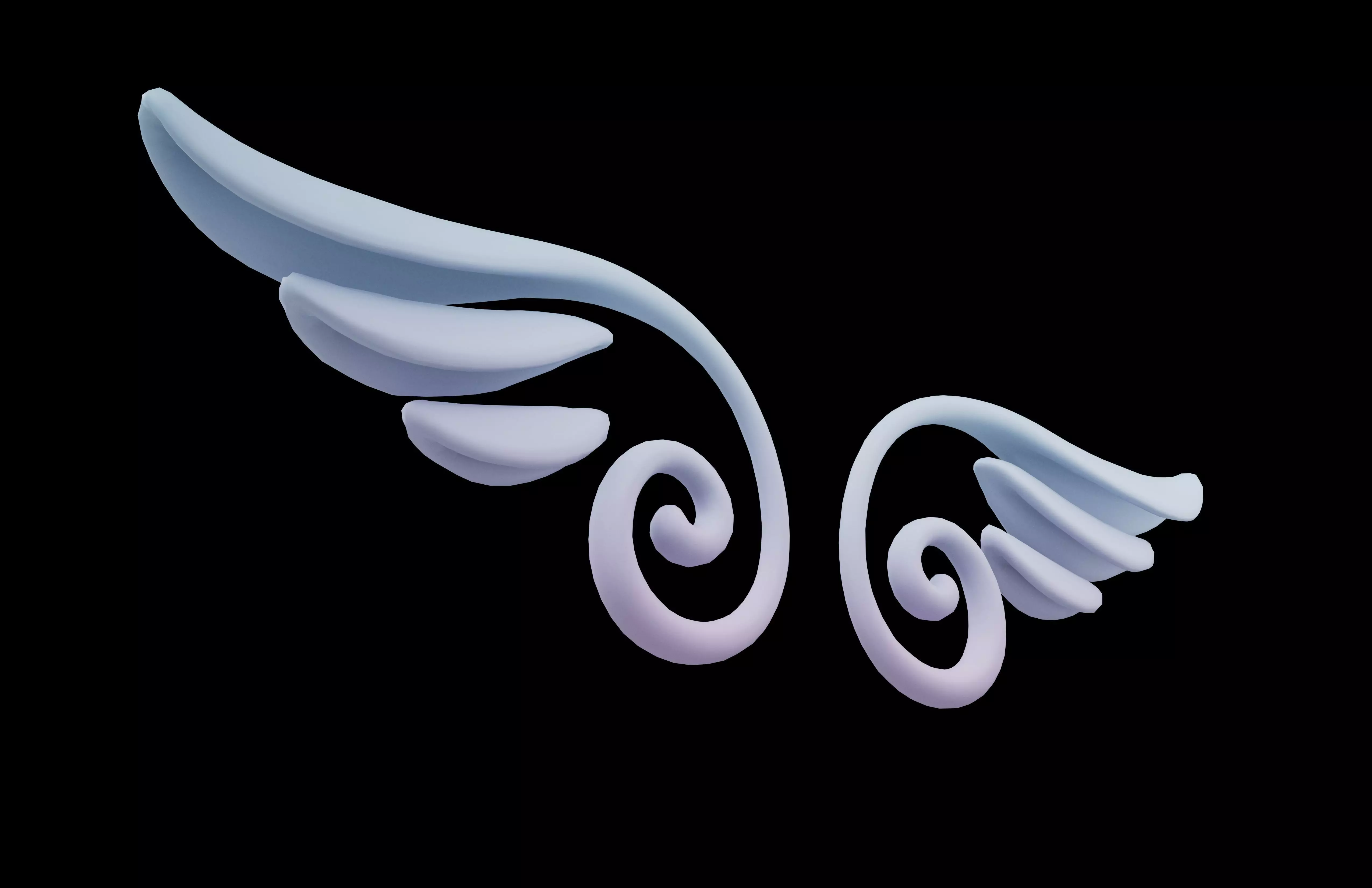 Line Style Wings v2 002 Low-poly 3D model_3