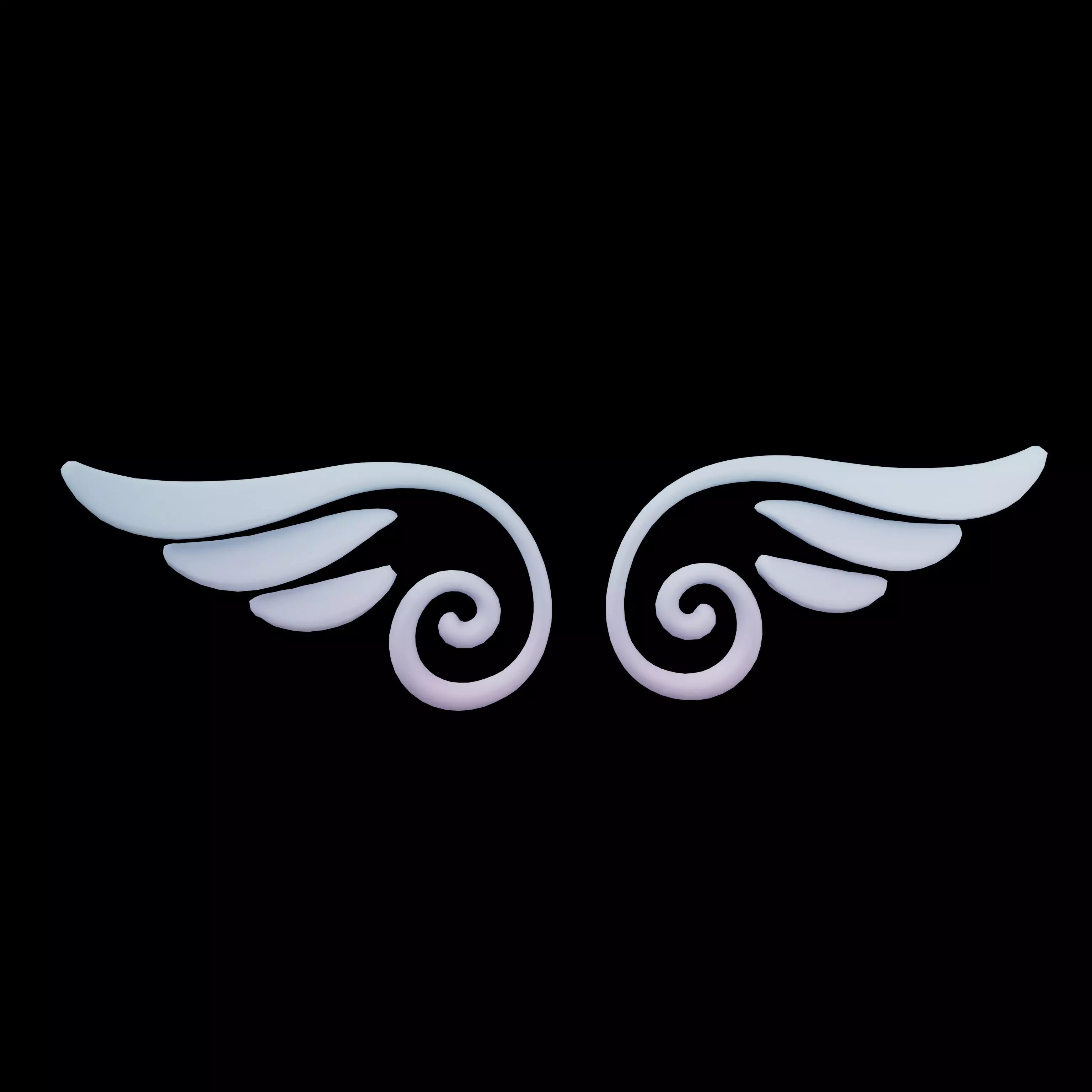 Line Style Wings v2 002 Low-poly 3D model_0