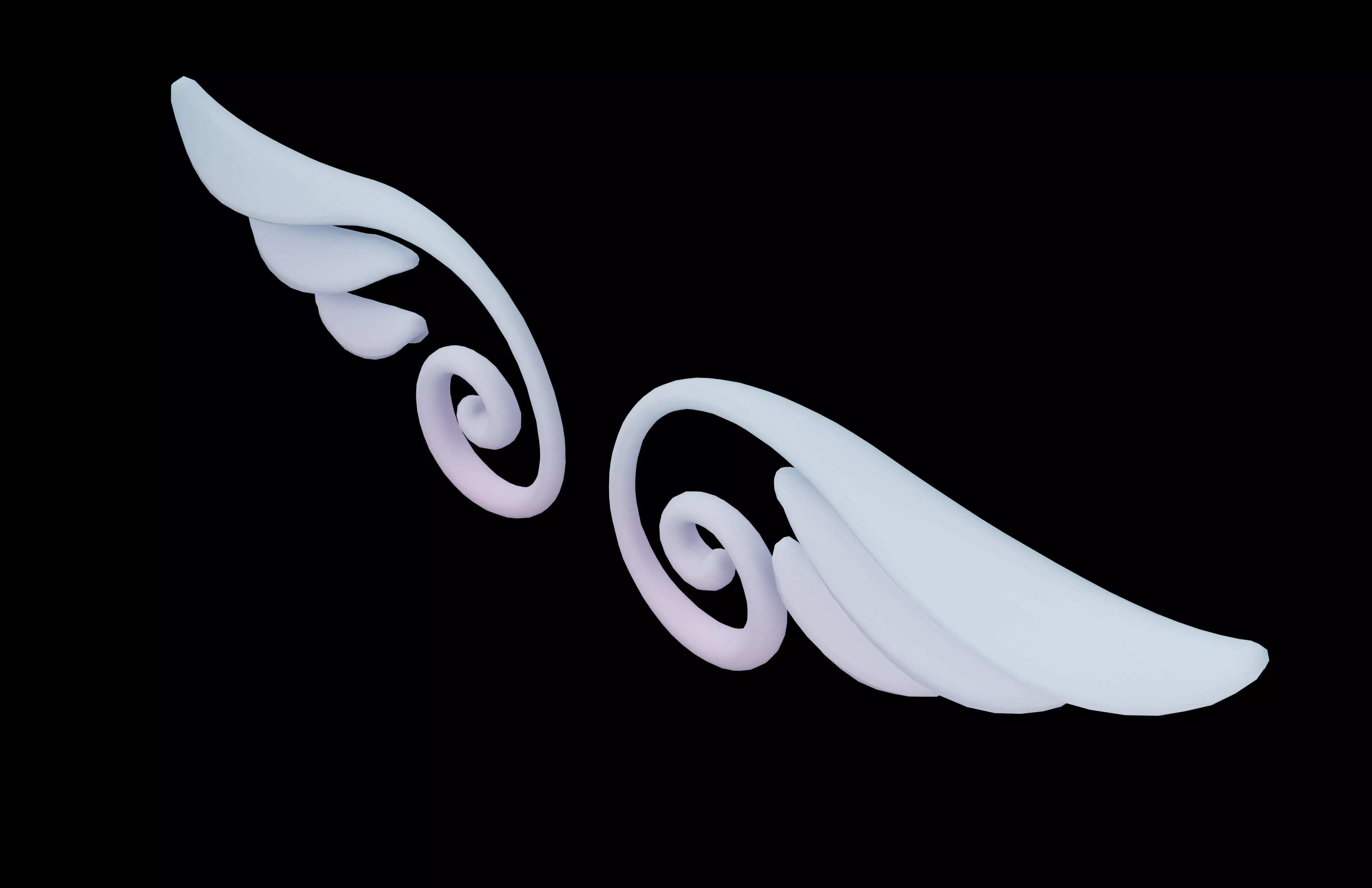 Line Style Wings v2 002 Low-poly 3D model_2