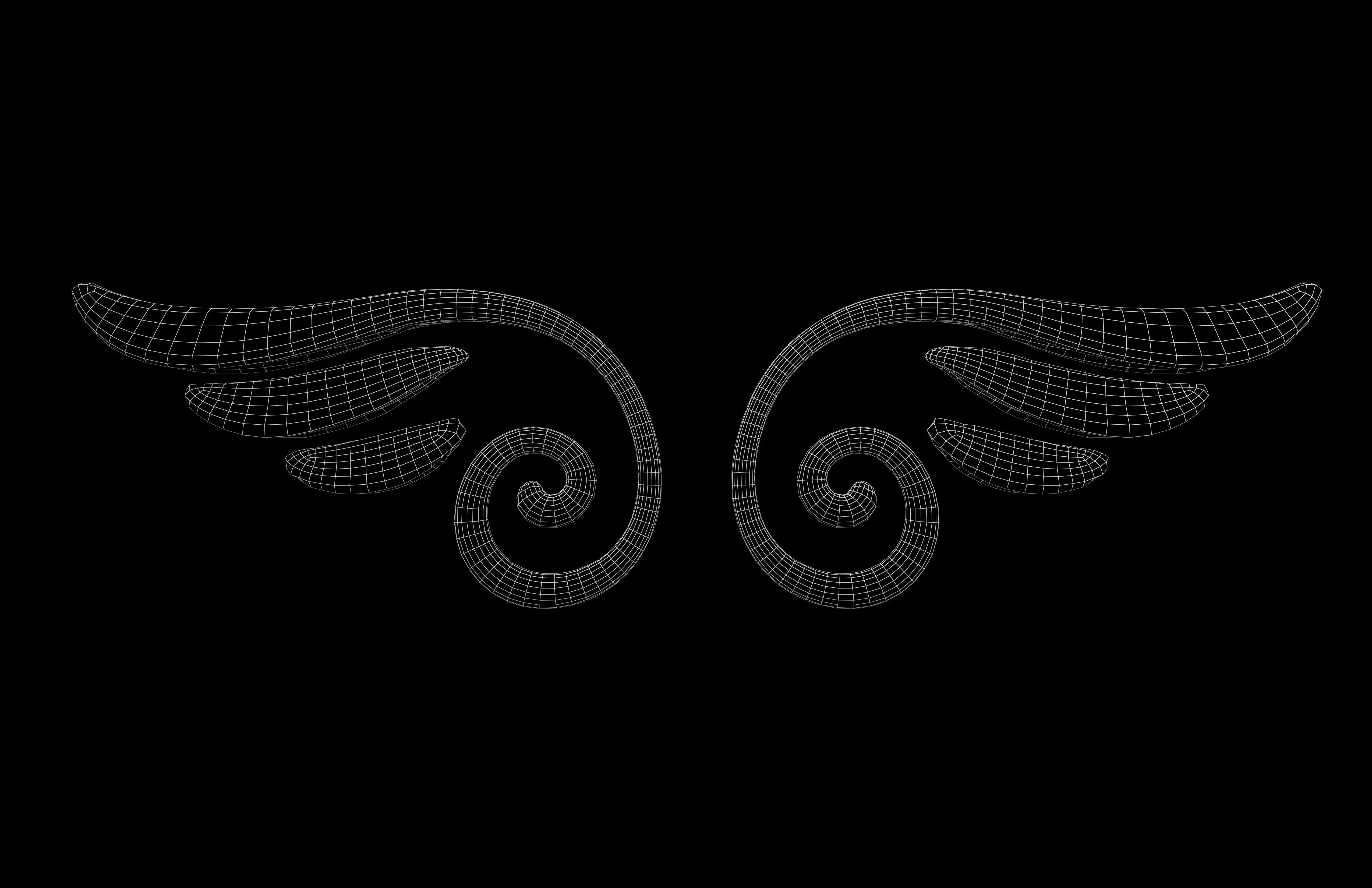 Line Style Wings v2 003 Low-poly 3D model_5